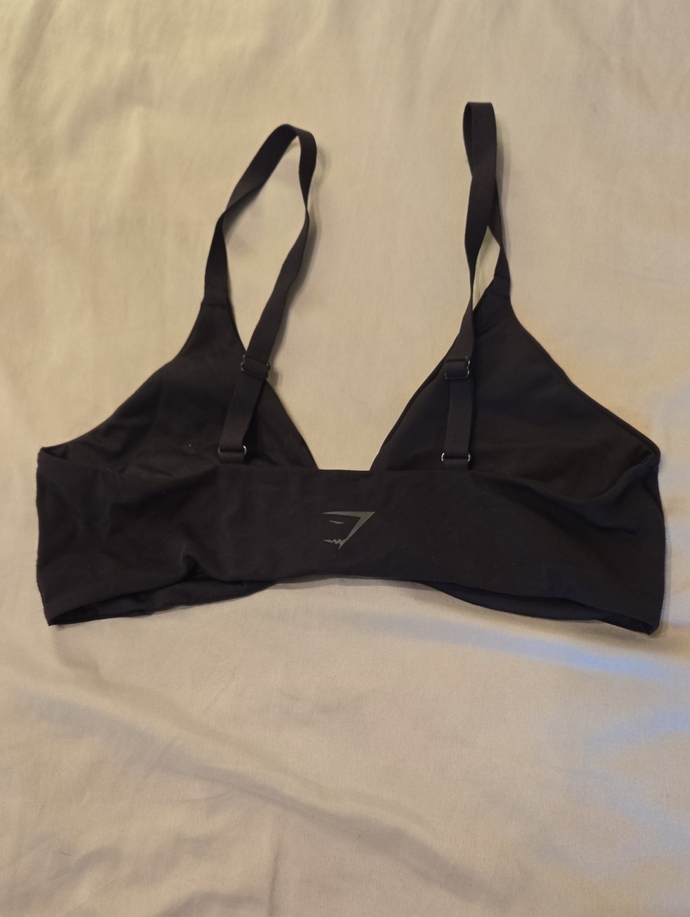 Gymshark Black Seamless Triangle Bralette with Adjustable Straps